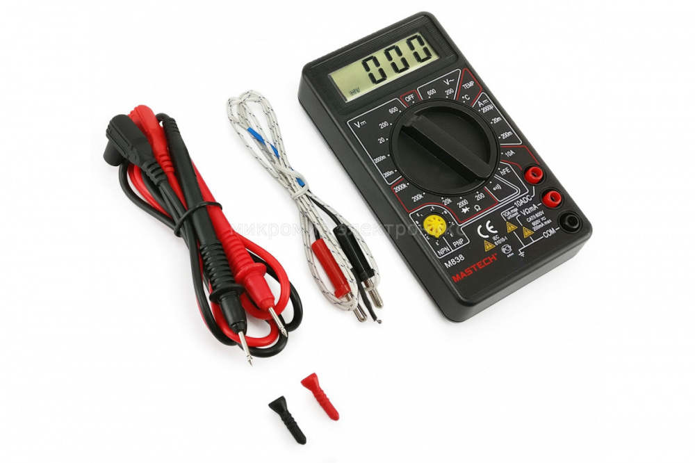 Мультиметр цифровой M838 звуковая прозвонка термопара (Mastech) 30706e M838OTINM14