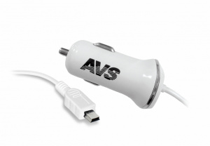 Зарядное видеорегистратора miniUSB 1,2А 12/24v (1м) AVS A78030S